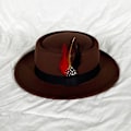 Miniatyrbilde 5 av 5: ##/Hatt for menn, vårmodell med flat topp##/