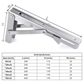 Miniatyrbilde 2 av 5: ##/200 mm Foldbar Brakett, Foldbar Konsollbrakett i Rustfritt Stål, Wa##/