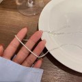 Miniatyrbilde 3 av 5: 925 sølvkjede glitrende kragekjede vår ny mote f
