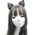 Miniatyrbilde 5 av 5: /#/1/#/(Svart) Halloween Kvinners Blonder Halvmaske med Katteører Hodebånd C/#/