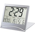 Miniatyrbild 2 av 5: Skrivbords Klocka Silver Digital LCD Temperatur Alarm NY Kontor D