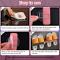 Miniatyrbillede 4 af 5: (Pink&Blå) 2 stk. Tøffelstativ Væghængt Hængende Sko Holder