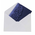 Miniatyrbilde 5 av 5: 5 stk. Tilpassede Kreative Laserkut Trifold Invitasjoner (Sølv
