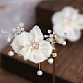 Miniatyrbillede 4 af 4: 1 Par Krystal Rhinestone Perle Sko Klips Brude Sko Spænder D