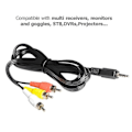 Miniatyrbilde 3 av 4: Eachine DC 3.5mm Jack Plugg Hann 1 til 3 Hoders RCA AV Inngang Utgang Videokabel 1.5m Ledning Adapterledning F
