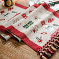 Miniatyrbillede 5 af 5: ##/Julebordløber dekoration, dug, 35*240cm, frynser##/