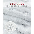 Miniatyrbilde 3 av 5: ##/Flanell Snøflak Juletre Skjørt - Sølv 90cm, Juletre##/