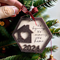 Miniatyrbild 4 av 5: ##/Nyårs Hängande Dekoration 2024 Hexagon Hänge Julgransdekoration##/