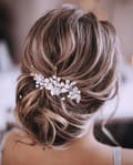 ##/(Silver) Silver Bröllops Kristall Hårviner Blomsterblad Huvudbonader Bröllopshårtillbehör För Brud##/