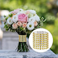Miniatyrbillede 4 af 5: (50 stk Guld) Servietringe Bordserviet Holder Diamant Ring Vindning