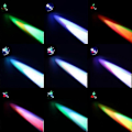 Miniatyrbilde 3 av 3: 30W LED Scenelys Dmx512 Pinspot Beam Spotlight 6ch Ac110-240v