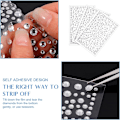 Miniatyrbillede 2 af 5: Diamantklistermærker Rhinestones, 650 Stykker Transparente Rhinestones C
