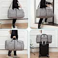 Miniatyrbillede 4 af 5: ##/Rejsetaske til mænd 65L Foldbar Rejsetaske med Sko-rum Overnight Taske til Mænd Kvinder Vandafvisende & Rivfast (Grå)##/