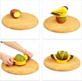 Miniatyrbild 5 av 5: Mango-skärare, delar & kärnar, halkfritt handtag, rostfritt stål blad