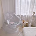 Oppustelig stol, transparent oppustelig sofa, stol, sofa, oppustelig sofa