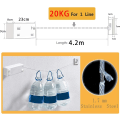 Miniatyrbilde 5 av 5: Innendørs/utendørs innfellbar klesline - Heavy Duty, 2 x 4,2 m