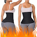 Miniatyrbillede 4 af 6: ##/Wrap Waist Trainer til Kvinder Wrap Waist Træningsbånd Sports Korset Sort##/