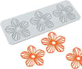 3 huller Pelargonium blomster, kakeblonderform, blonder fondantformer