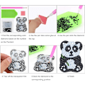 Pikkukuva 4 / 5: 5 kpl DIY 5D Panda Timanttimaalaus Avaimenperät, Strassit DIY