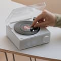 (Vit) Retro Vinyl Skivspelare Stil Bluetooth Högtalare Gramoph