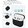 Miniatyrbillede 3 af 5: 6 stk. Sort Silikonetui Kompatibelt med Airpods 3, Beskyttende C