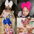 Pikkukuva 3 / 5: 5 kpl vauvan turban-setti (vaaleanpunainen, vaaleanpunainen, violetti, keltainen, punainen) syntymähattu solmi