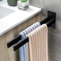 Miniatyrbilde 2 av 5: Svart håndkleholder, selvklebende håndkleholdere i rustfritt stål