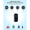 Miniatyrbillede 2 af 5: Bluetooth 5.0 Bilmodtager, Bluetooth Adapter til Bil med 3,5 mm AUX-stik