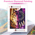 Miniatyrbillede 2 af 5: ##/30*40cm, 5D diamantmaleri kit, vild ulv##/