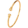 Miniatyrbillede 2 af 5: Enkel Manschet Armbånd 18K Ægte Guld Platinbelagt Fint Armbånd