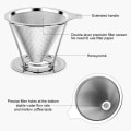 Miniatyrbilde 3 av 5: (800Mesh) Gjenbrukbar kaffefilter, permanent filter i rustfritt stål