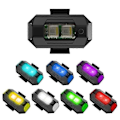 Miniatyrbillede 1 af 3: Syvfarvet Natflyvende LED Flash Lys Genopladelig Advarsels Signallampe Anti-kollisions Strobe Blink