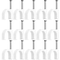 Miniatyrbilde 2 av 5: Kabelklips, 100 stk, hvit (6 mm), veggfester, kabelbindere, m