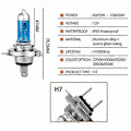 Miniatyrbillede 3 af 5: 4x H7 100w 6000k Xenon Hvide Forlygte Effekt Hid Pærer 12v Bilpærer Lamper