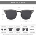 Miniatyrbillede 5 af 5: Cornice Nera/ Lente Grigia Polarizzata Retro Round Semi Rimless