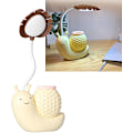 Miniatyrbillede 3 af 5: LED Skrivebordslampe med Penneholder Tegneserie Dyr Snegl Multifunktionel