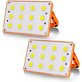 Miniatyrbillede 2 af 5: 2 Pakker 60W Genopladelige LED-Overlygter 120 COB 4 Tilstande Solenergi