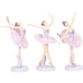 Miniatyrbillede 2 af 5: 3 stk. balletfigurer i plastik til bordpynt dansende gi