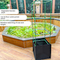 Miniatyrbilde 3 av 5: Dyrkepose med plantestøtteramme, firkantet planteskolepose, enkel montering, tomatplantebeholder med avtakbare bjelker, plantepose for agurkklatreplante M