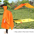 Miniatyrbillede 5 af 6: ##/Regnjakke til udendørs vandreture, tre-i-en poncho##/