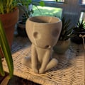 Miniatyrbilde 5 av 5: Blomsterpotte Kreativ Form Vanntett Resin Fluorescerende Blomsterpotte Portrett Skulptur Dekorasjon Hjemmeforsyninger C