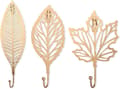 ##/Klädkrokar, 3-pack Väggkrokar Blad Gjutjärn Dekorativa Väggkrokar##/