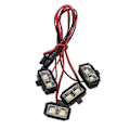 Miniatyrbilde 2 av 5: 1/10 RC Bil LED Frontlykter - 8LED Hvitt Lys, Slitesterk, Plastskall, 5-7.4V RC LED Lys