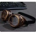 Pikkukuva 3 / 5: /#/Pronssi 1 kpl Musta steampunk-tyyliset aurinkolasit/#/