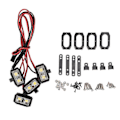 Miniatyrbilde 1 av 5: 1/10 RC Bil LED Frontlykter - 8LED Hvitt Lys, Slitesterk, Plastskall, 5-7.4V RC LED Lys