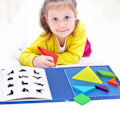 Miniatyrbild 2 av 6: ##/Magnetiskt tangram-pussel i trä för barn - rolig intellektuell leksak##/