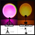 Miniatyrbillede 4 af 5: Solnedgang Lampe, Solnedgang Lampe, 16 Farve Projektionslampe med Stativ,