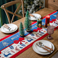 Miniatyrbillede 3 af 5: ##/Julebordflag med frynser, dug, 35*220cm##/