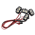 Miniatyrbilde 3 av 5: 1/10 RC Bil LED Frontlykter - 8LED Hvitt Lys, Slitesterk, Plastskall, 5-7.4V RC LED Lys