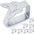 Miniatyrbillede 2 af 5: Sæt med 8 clips (sommerfugle) til dekoration af tykt rustfrit stål